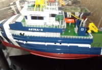 customized model of 40mtr. Seismic Research & Support Vessel